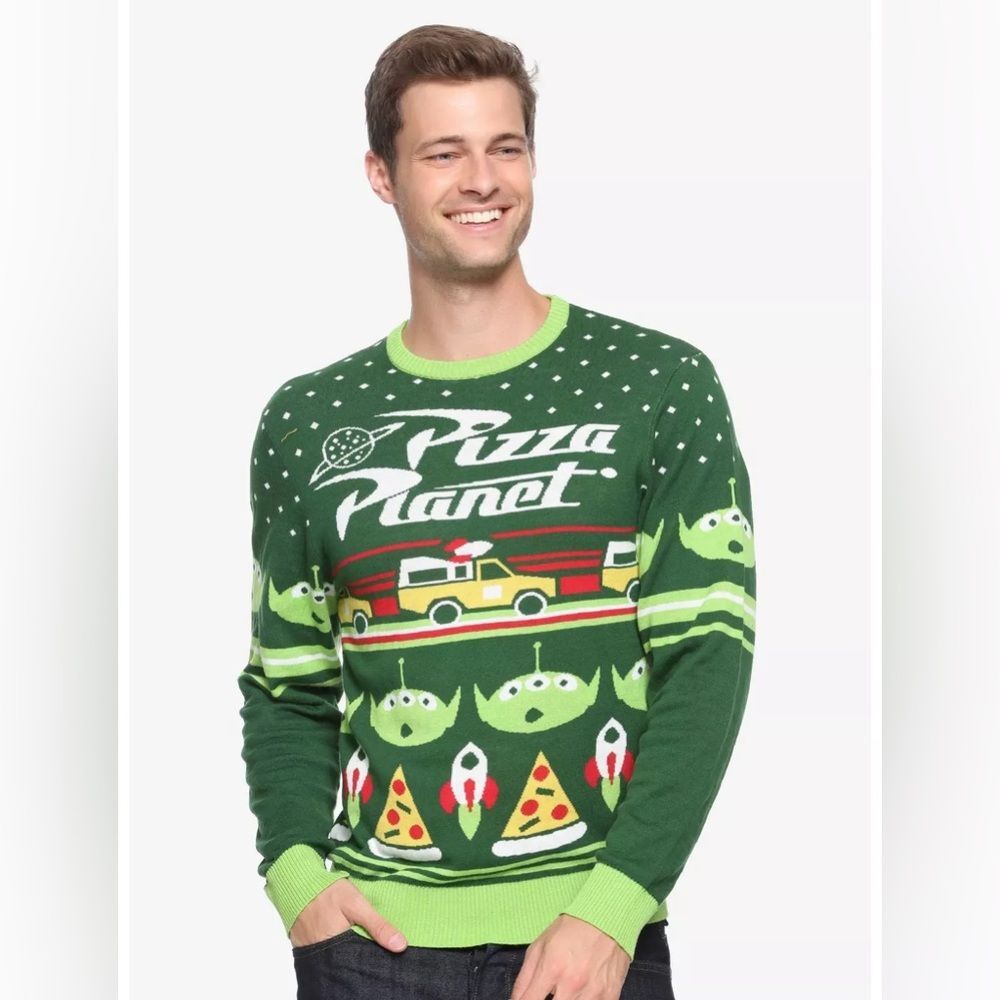4/$100 Disney Pixar Toy Story Pizza Planet Holiday Sweater - BoxLunch Exclusive
